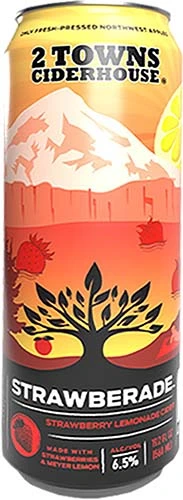 2 Towns Strawberade Cider 19.2oz Can